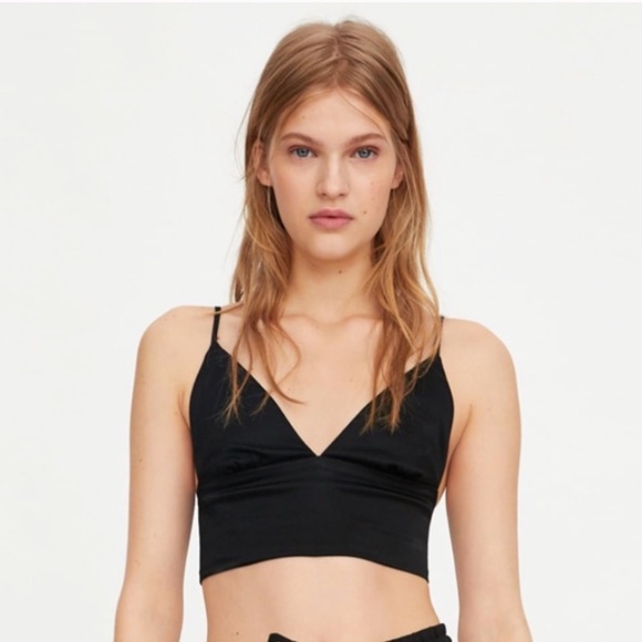 Zara Tops | Zara Satin Bralette | Poshmark